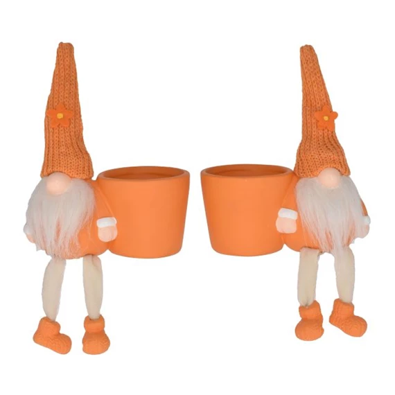 Kaspó lógólábú manóval 13,4x7,3x14,3/6 cm 2 féle