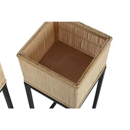 Kaspó szett állvánnyal 28x28x80 cm S/3