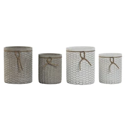 Kaspó szett kerek 17x17x21 cm 2 féle S/2