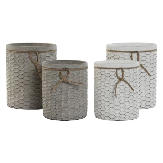 Kaspó szett kerek 17x17x21 cm 2 féle S/2