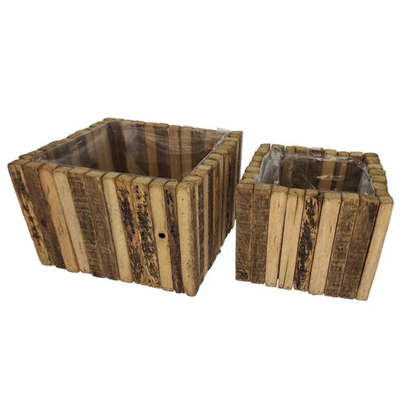 Kaspó bélelt szögletes 21x21x14 cm S/2