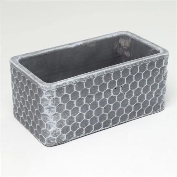 Kaspó szögletes méhsejt mintával 20x11x8,8 cm