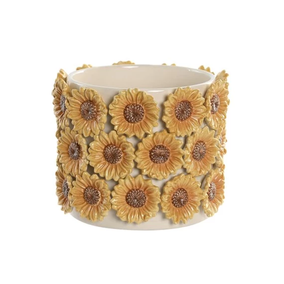 Kaspó virágokkal 18x18x16 cm