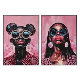 Kép afrikai nő, keretes 50x3x70 cm 2 féle