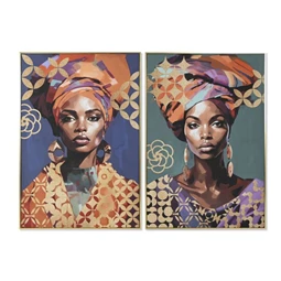 Kép afrikai nő, keretes 82x3,5x122 cm 2 féle