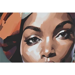 Kép afrikai nő, keretes 82x3,5x122 cm 2 féle