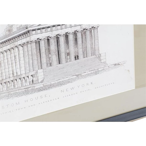 Kép építészet, keretes 79x3x59 cm