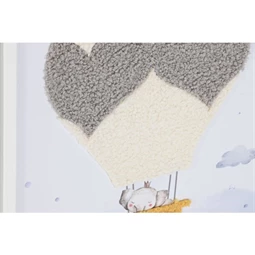 Kép hőlégballon, keretes 30x2,2x40 cm 4 féle