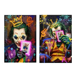 Kép keretes, LED-es Joker, kézzel festett 83x3x123 cm 2 féle