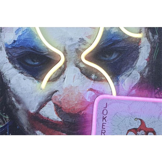 Kép keretes, LED-es Joker, kézzel festett 83x3x123 cm 2 féle