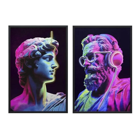 Kép keretes, LED-es, modern 63x3x93 cm 2 féle