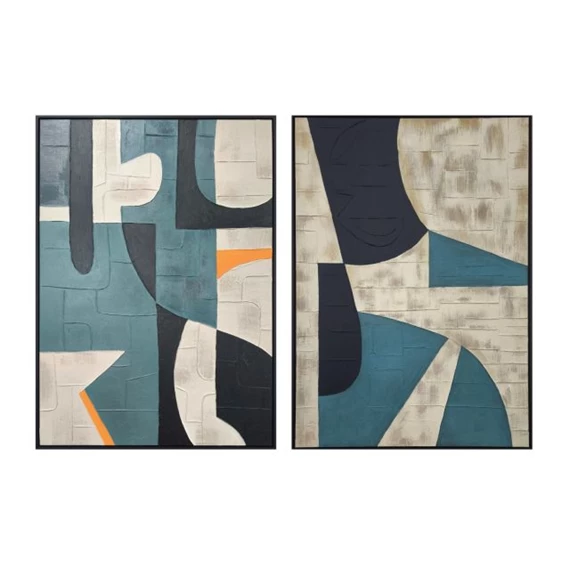 Kép keretes, absztrakt, kézzel festett 83x3,5x123 cm 2 féle