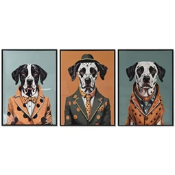 Kép keretes, dalmata 52,5x2,8x72,5 cm 3 féle