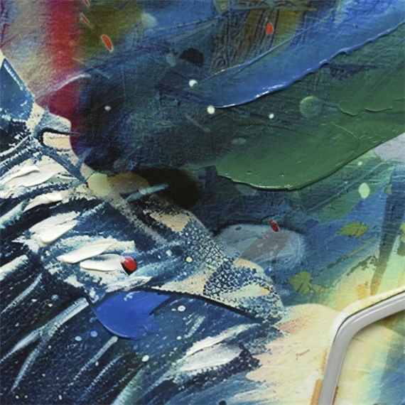 Kép keretes, kézzel festett, LED-es, gorilla 123x3x83 cm 2 féle