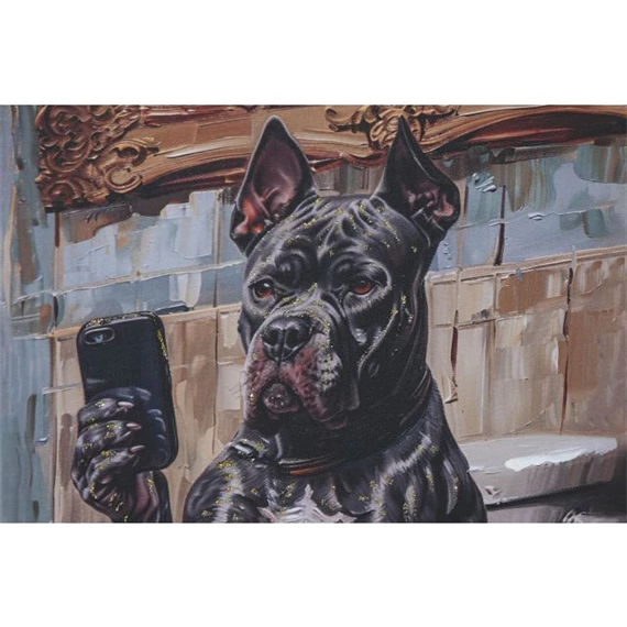 Kép keretes, kutya 40x2,3x50 cm 4 féle