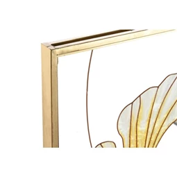 Kép szett leveles 122x3x122 cm S/3