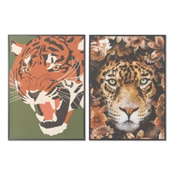 Kép tigris, leopárd 52x2,7x72 cm 2 féle