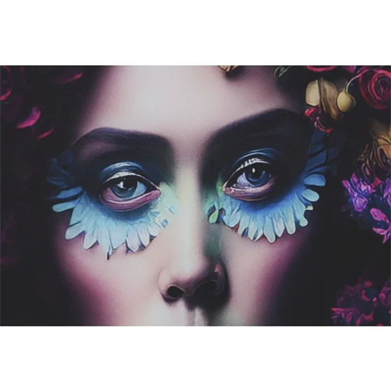 Kép virágos nő 100x0,04x150 cm