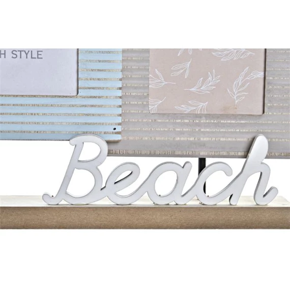 Képkeret többfotós "Beach" felirattal 43x5x27 cm