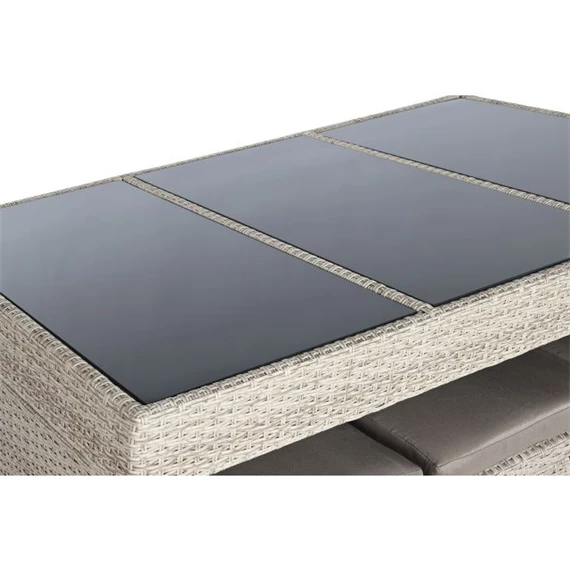 Kerti garnitúra szett 143x80x100 cm S/7