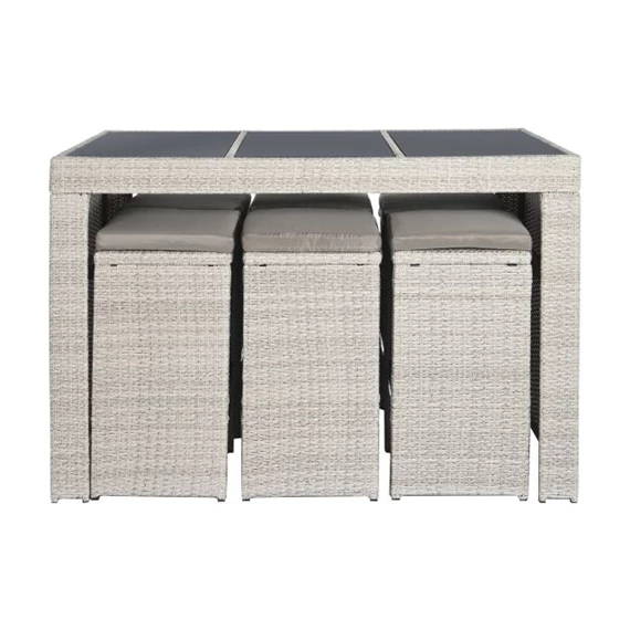 Kerti garnitúra szett 143x80x100 cm S/7