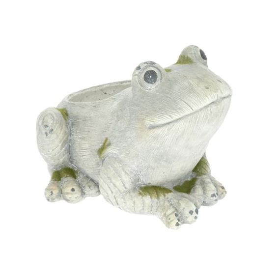 Kerti kaspó ültethető, mohás, béka 30x26x21 cm