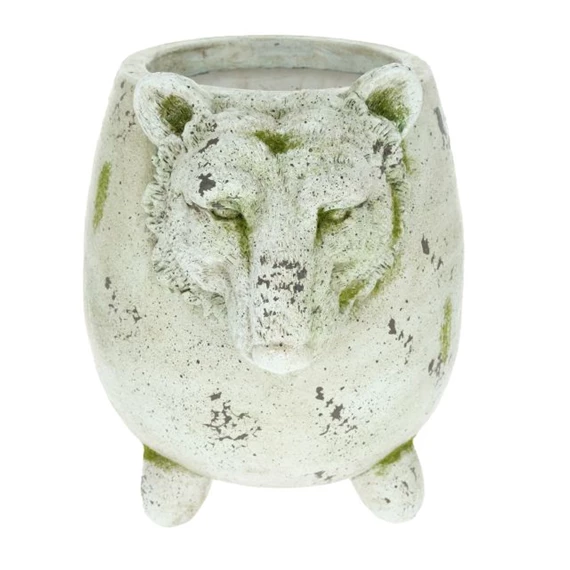 Kerti kaspó ültethető, mohás, farkas 26x22x27 cm