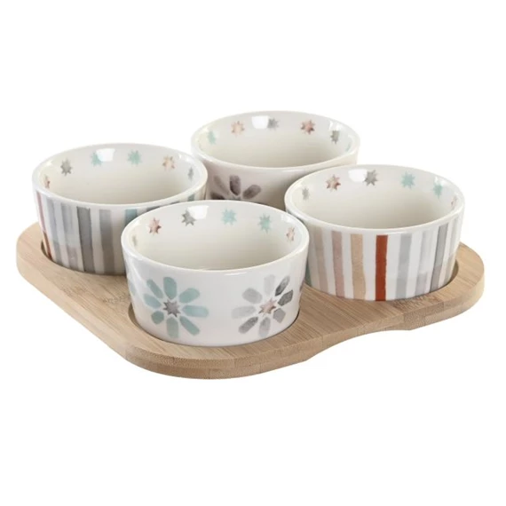 Kínáló szett előételhez 19,7x19,7x1 cm S/5