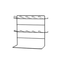 Kis fém bemutatóállvány 43x20,5x41 cm fekete