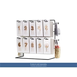 Kis fém bemutatóállvány 43x20,5x41 cm fekete