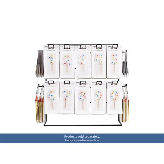 Kis fém bemutatóállvány 43x20,5x41 cm fekete