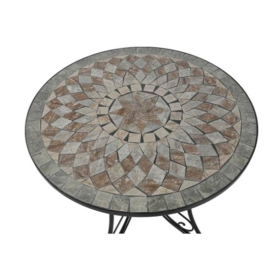 Kisasztal kovácsoltvas mozaik mintával 80x80x76 cm