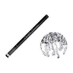 Konfetti ágyú ezüst szerpentinekkel 80 cm