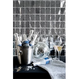 Konfetti ágyú pezsgősüveg alakú 20,5 cm ezüst