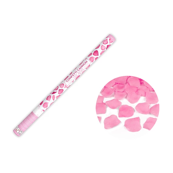Konfetti ágyú rózsaszirommal rózsaszín 80 cm