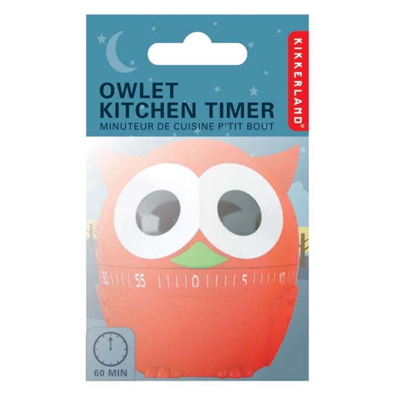 Konyhai óra, bagoly 6,35x10,8x6,35 cm