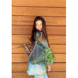 Környezetbarát hálós pamutszatyor