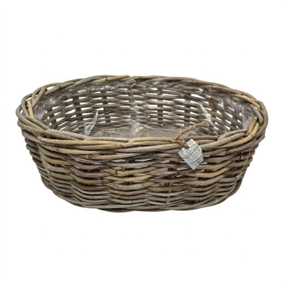 Kosár ovális bélelt 44x34x15 cm