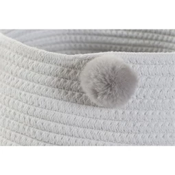 Kosár pomponos 30x30x26 cm 3 féle