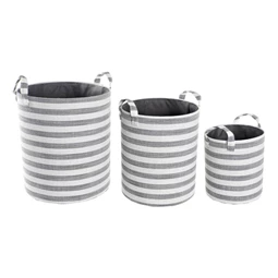 Kosár szett csíkos 35x35x40 cm S/3