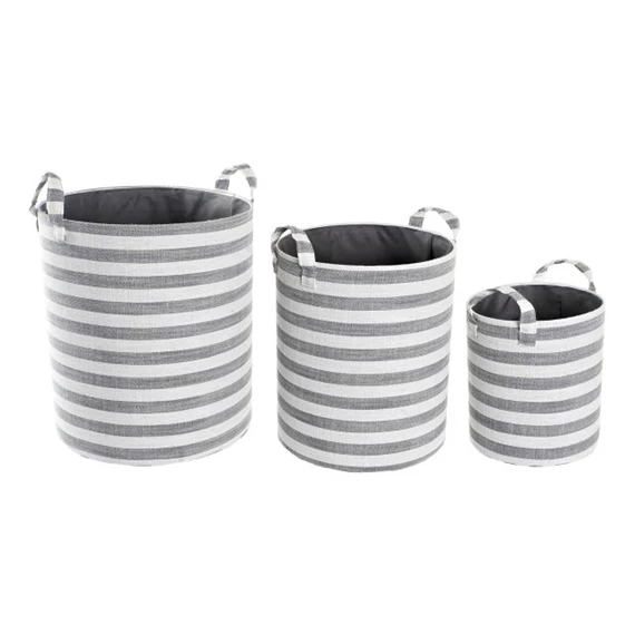 Kosár szett csíkos 35x35x40 cm S/3