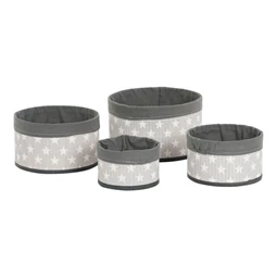 Kosár szett csillagos 30x30x17 cm S/4