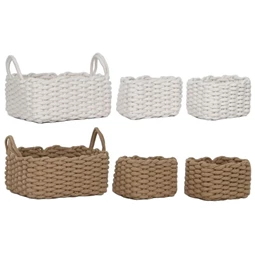 Kosár szett füllel, szögletes 32x25x15 cm 3 féle S/3