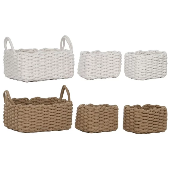 Kosár szett füllel, szögletes 32x25x15 cm 3 féle S/3