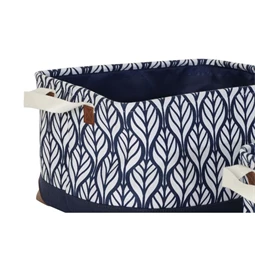 Kosár szett levél mintás 40x30x24 cm 2 féle S/3