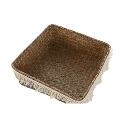 Kosár szett tetővel szögletes 26x26x10 cm S/4