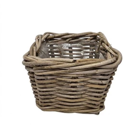 Kosár szögletes bélelt 21x21x18 cm