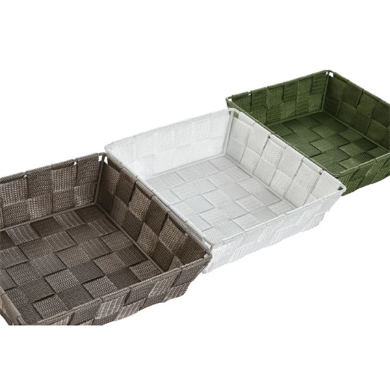 Kosár szögletes, csillogó 19x19x6 cm 3 féle