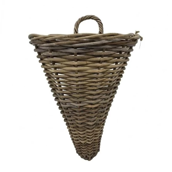 Kosár tölcsér alakú bélelt akasztós 35x24 cm