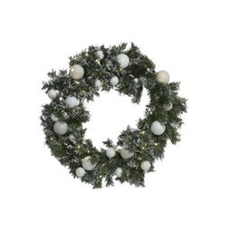 Koszorú 50 LED-es, havas 60x15x60 cm